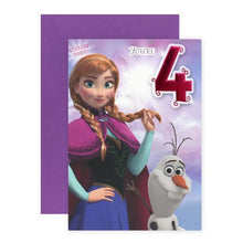Connections from Hallmark 4th Birthday Card for Girl with Stickers - Anna and Olaf