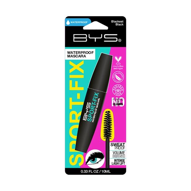 Sport-Fix Waterproof Mascara 10ml, Blackest Black - BYS