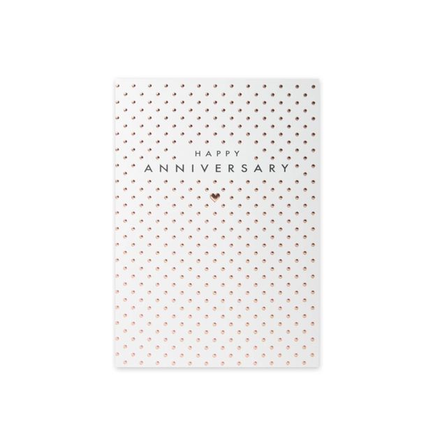 Connections from Hallmark Anniversary Card - Rose Gold Spots