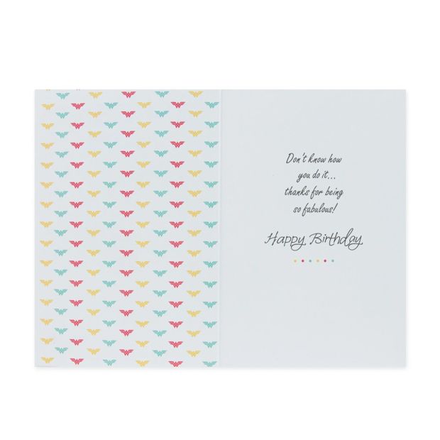 Connections from Hallmark DC Comics Wonder Woman Birthday Card for Mum - Save The Day