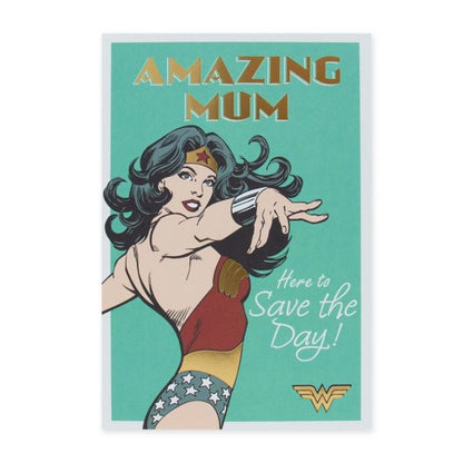 Connections from Hallmark DC Comics Wonder Woman Birthday Card for Mum - Save The Day