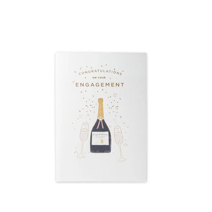Connections from Hallmark Engagement Card - Champagne Glasses