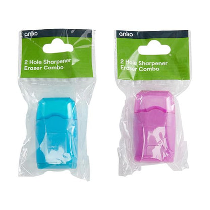 Sharpener & Eraser Set, Assorted - Anko