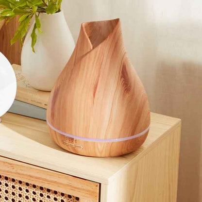 Wood-Look Aroma Diffuser with 7 LED Lights
