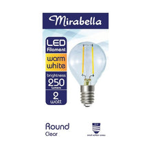 Mirabella Round LED 2W E14 Small Edison Screw Light Bulb
