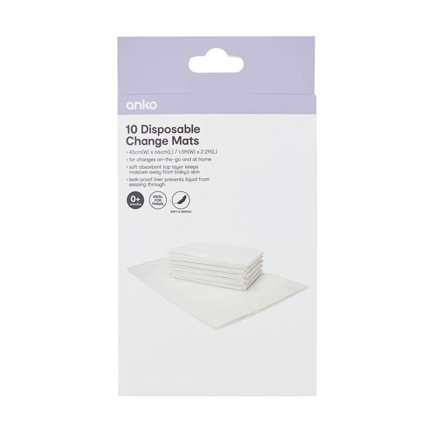 Disposable Change Mats, 10 Pack - Anko