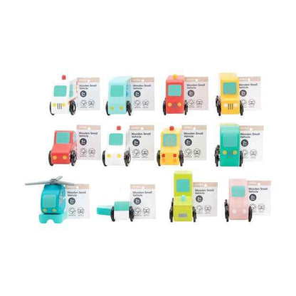 Wooden Small Vehicle, Assorted - Anko