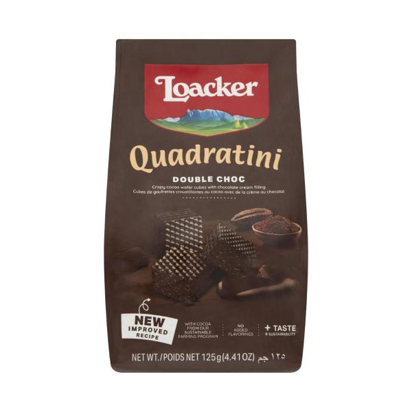 LOACKER QUADRATINI WAFERS DOUBLE CHOCOLATE