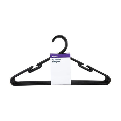 Plastic Hangers, 12 Pack - Anko