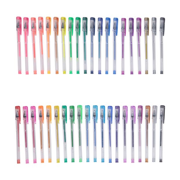 Coloured Gel Pens, 40 Pack - Anko