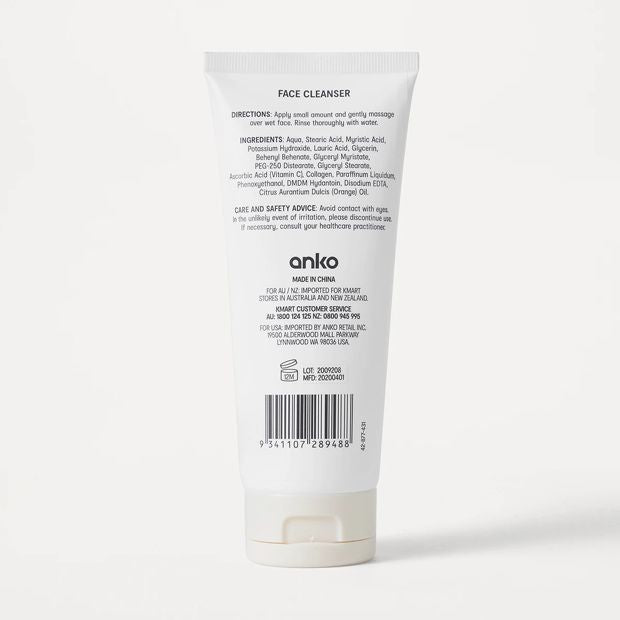 Vitamin C & Collagen Face Cleanser 150ml - Anko