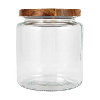 3L Glass Jar with Wood Lid - Anko