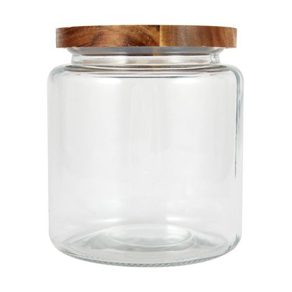 3L Glass Jar with Wood Lid - Anko