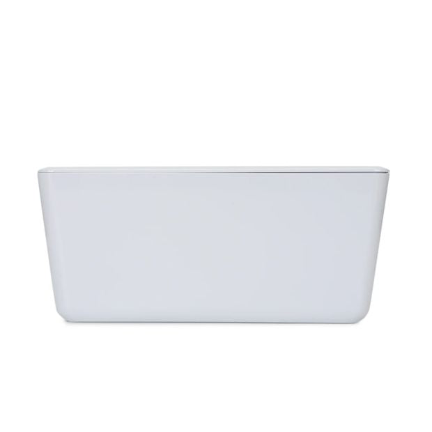 11L Smooth and Shiny Plastic Tub, White - Anko