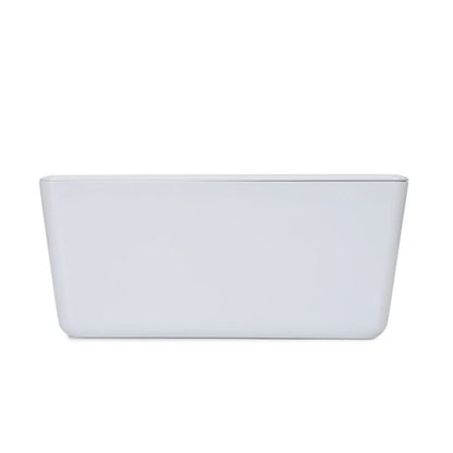 11L Smooth and Shiny Plastic Tub, White - Anko