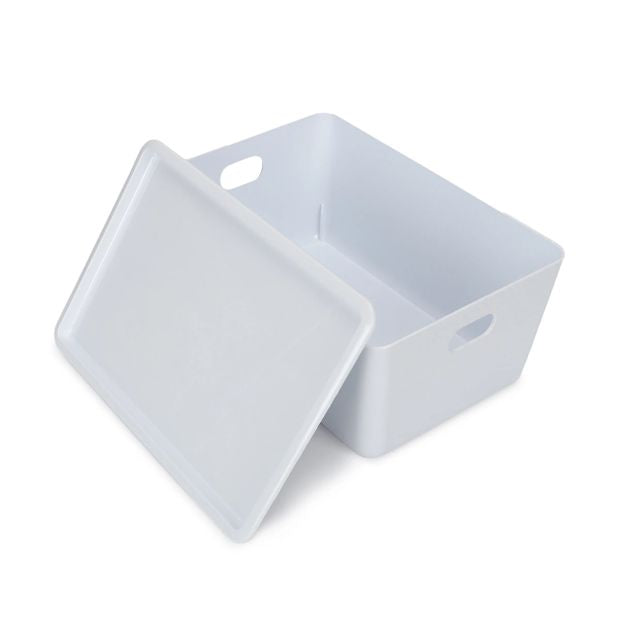 4L Smooth and Shiny Plastic Tub, White - Anko