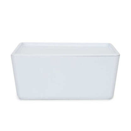 4L Smooth and Shiny Plastic Tub, White - Anko