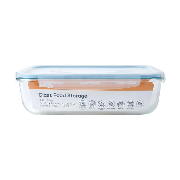 Glass Food Storage, 2.7L - Anko