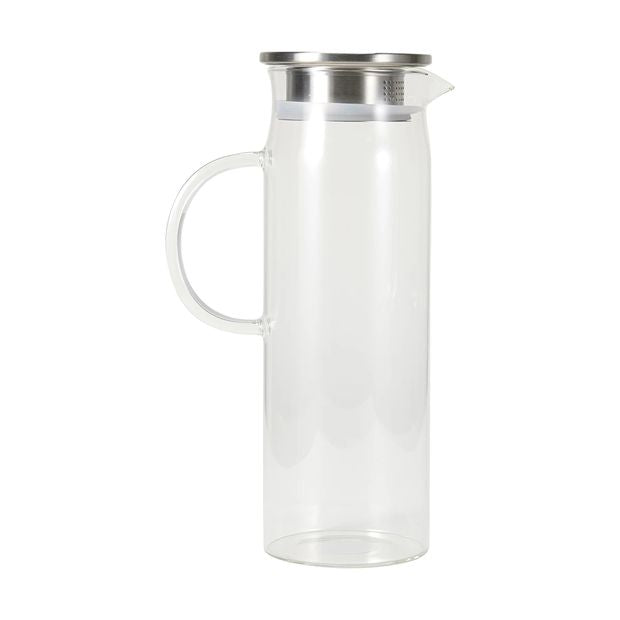 Glass Jug with Stainless Steel Lid - Anko