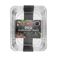 COLES BBQ ALUMINIUM LARGE TRAYS 2PACK