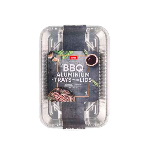 BBQ Aluminium Trays With Lids