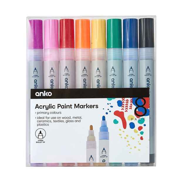 Paint Markers, 8 Pack - Anko
