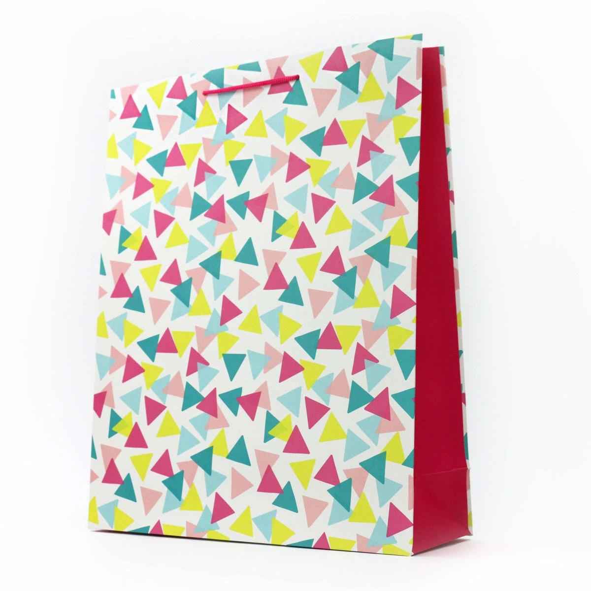 Hallmark Gift Bag - Jumbo, Colourful Triangles