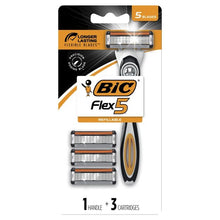 BIC Flex 5 Hybrid Men's 5-Blade Disposable Razor Shaving Kit