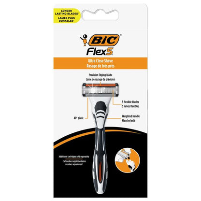 BIC Flex 5 Hybrid Men's 5-Blade Disposable Razor Shaving Kit