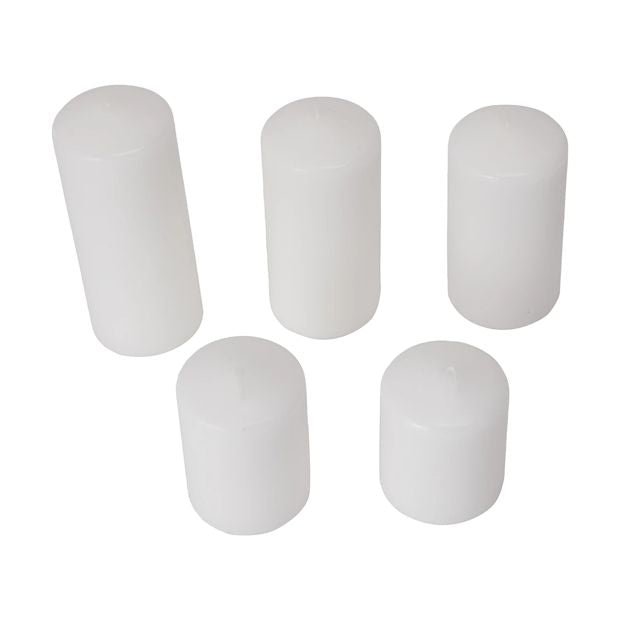 Pillar Candles, 5 Pack - Anko