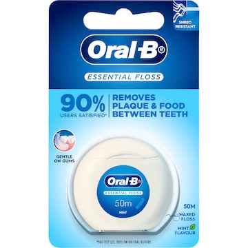 Oral-B Essential Waxed 50m Dental Floss Fresh Mint each