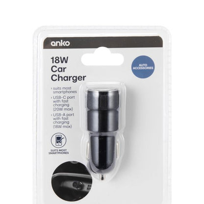 18W Car Charger - Anko
