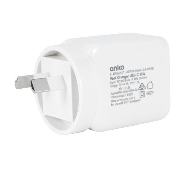 Wall Charger USB-C Fast Charging - Anko