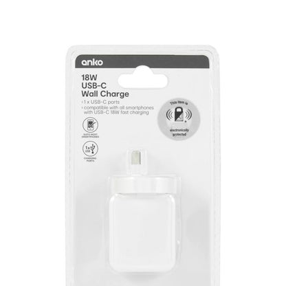 Wall Charger USB-C Fast Charging - Anko