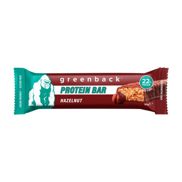 GREENBACK PLANT PROTEIN HAZELNUT BAR 50G