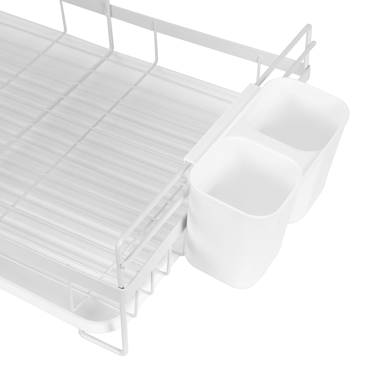 2 Tier Dish Rack - White