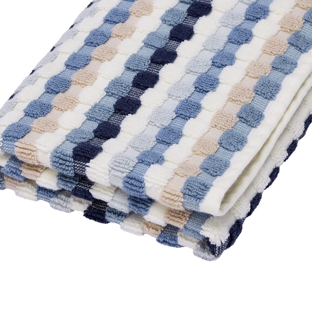 Blue Popcorn Cotton Hand Towel