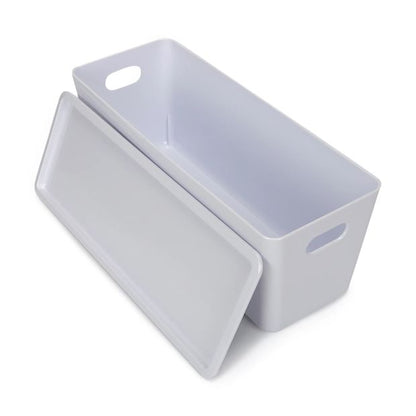5L Smooth and Shiny Plastic Tub, White - Anko
