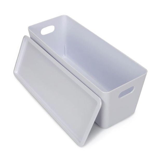 5L Smooth and Shiny Plastic Tub, White - Anko