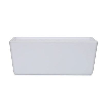 5L Smooth and Shiny Plastic Tub, White - Anko