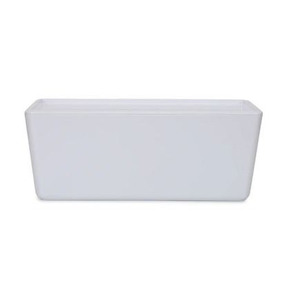 5L Smooth and Shiny Plastic Tub, White - Anko