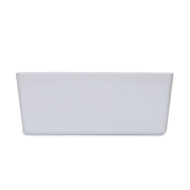 5L Smooth and Shiny Plastic Tub, White - Anko