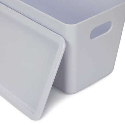 5L Smooth and Shiny Plastic Tub, White - Anko