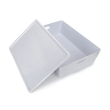 26L Smooth and Shiny Plastic Tub, White - Anko