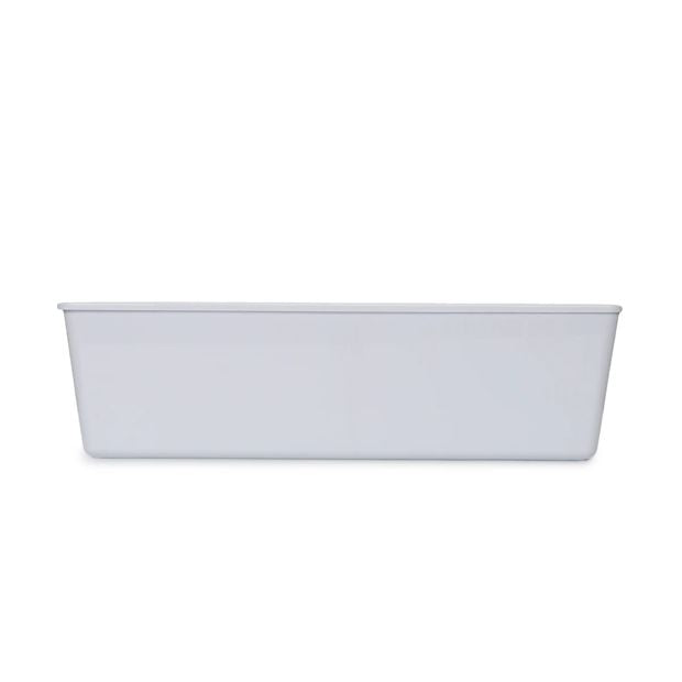 26L Smooth and Shiny Plastic Tub, White - Anko