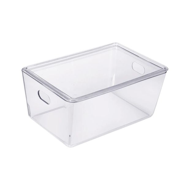 4L Smooth and Shiny Plastic Tub, Clear - Anko