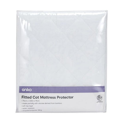Fitted Cot Mattress Protector  - Anko