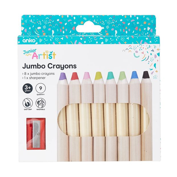 Junior Artist Jumbo Crayons - Anko