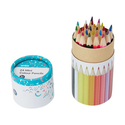Junior Artist Mini Colour Pencils, 24 Pack - Anko