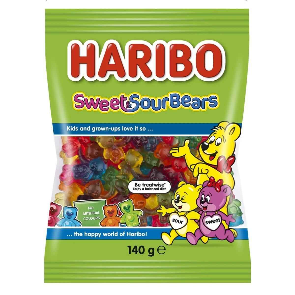 Haribo Sweet & Sour Bears 140g